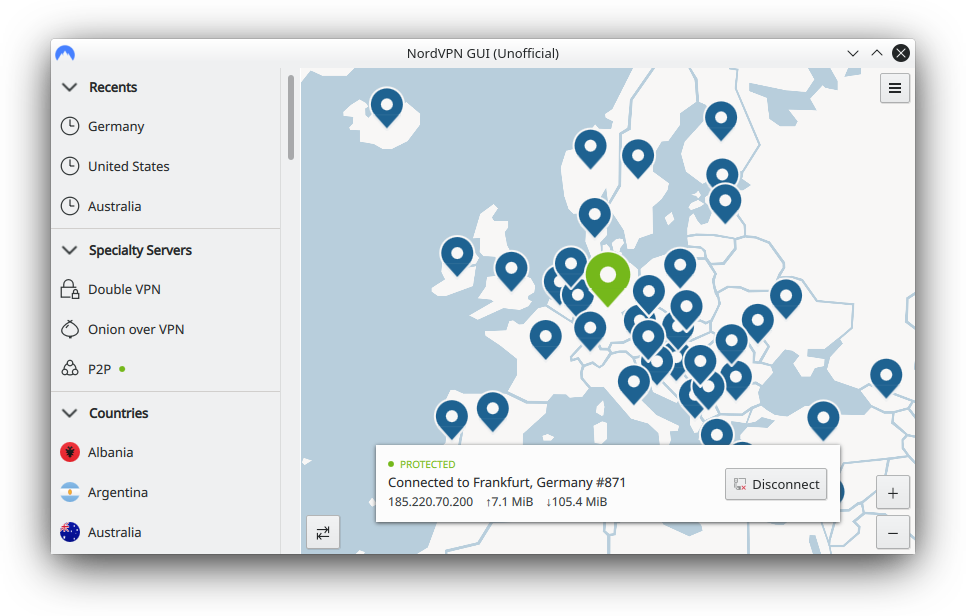 NordVPN interface | User-friendly design and easy navigation