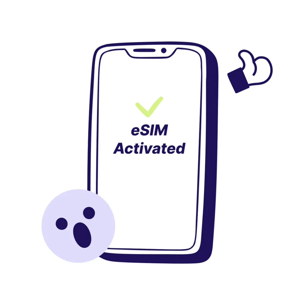 eSIM USA activation on phone for seamless travel in the USA and Canada.